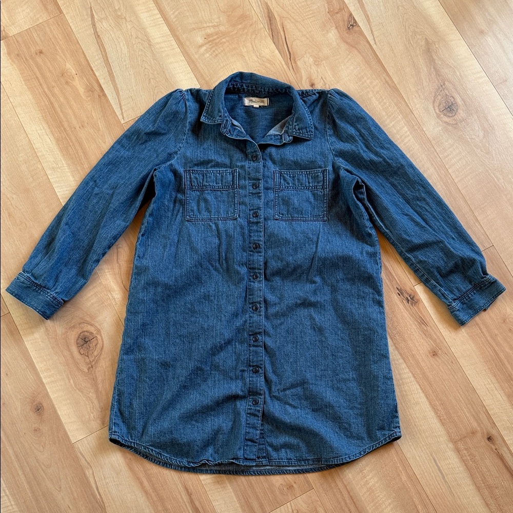 Madewell Denim Button Down Dress, Size Medium